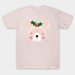 Cute mrs Christmas mouse T-Shirt